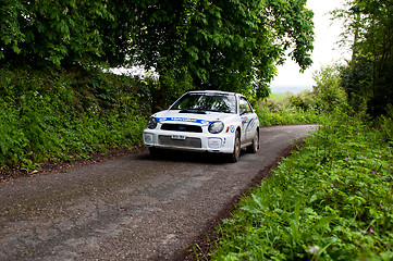 Image showing J. Connors driving Subaru Impreza