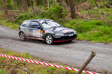 Image showing J. Lowery driving Honda Civic