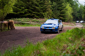 Image showing M. Cairns driving Subaru Impreza