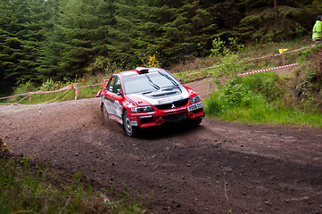 Image showing Winner O. Murphy driving Mitsubishi Evo