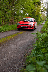 Image showing I. Chadwick driving Subaru Impreza