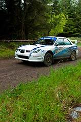 Image showing S. Cullen driving Subaru Impreza