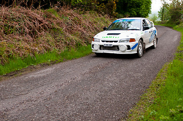 Image showing D. Smith driving Mitsubishi Evo