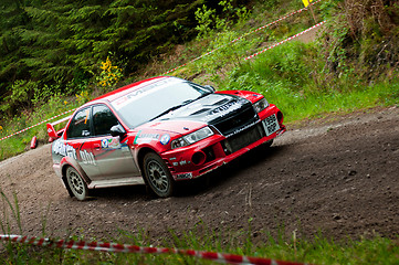 Image showing S. Wright driving Mitsubishi Evo