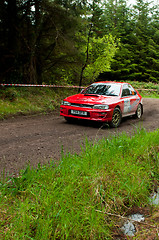 Image showing I. Chadwick driving Subaru Impreza