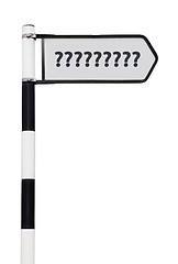 Image showing Question mark signpost