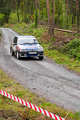 Image showing I. Downey driving Opel Corsa