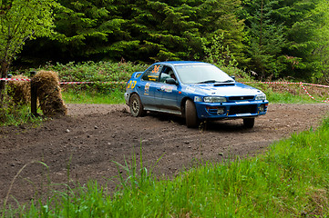 Image showing D. Creedon driving Subaru Impreza