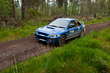 Image showing D. Creedon driving Subaru Impreza