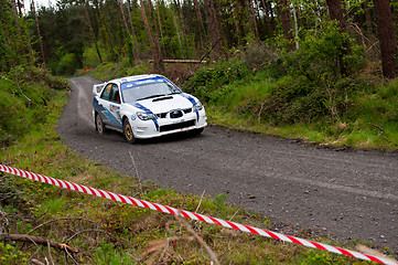 Image showing S. Cullen driving Subaru Impreza