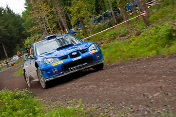 Image showing M. Cairns driving Subaru Impreza