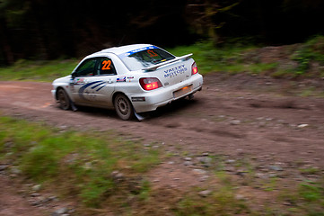 Image showing J. Connors driving Subaru Impreza