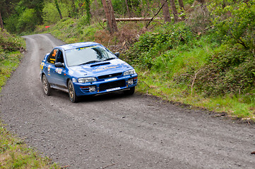 Image showing D. Creedon driving Subaru Impreza