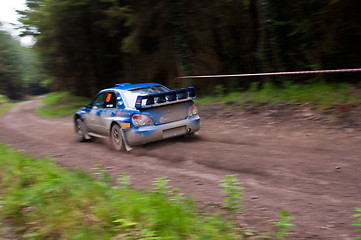 Image showing M. Cairns driving Subaru Impreza