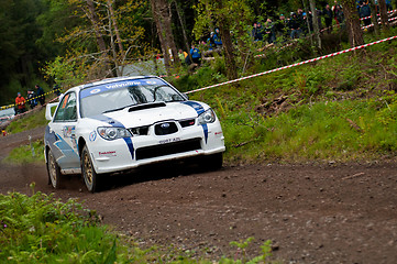 Image showing S. Cullen driving Subaru Impreza