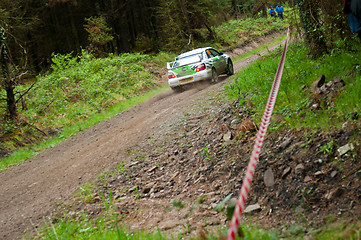 Image showing N. Henry driving Subaru Impreza