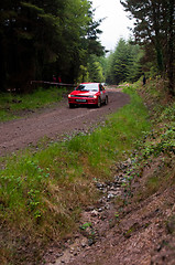 Image showing I. Chadwick driving Subaru Impreza