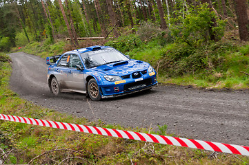 Image showing M. Cairns driving Subaru Impreza