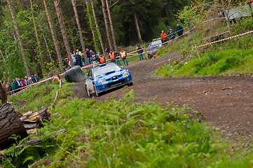 Image showing M. Cairns driving Subaru Impreza