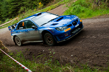 Image showing M. Cairns driving Subaru Impreza