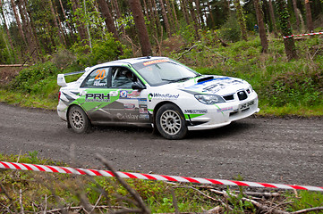 Image showing N. Henry driving Subaru Impreza