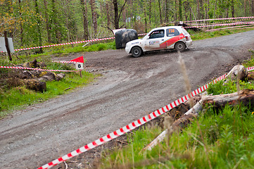 Image showing D. Nagle driving Nissan Micra