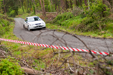 Image showing D. Raftery driving Honda Civic