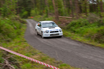 Image showing J. Connors driving Subaru Impreza
