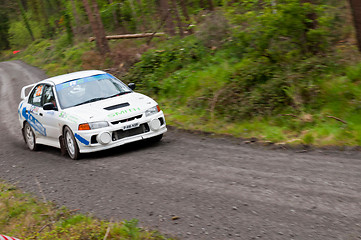 Image showing D. Smith driving Mitsubishi Evo