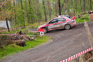 Image showing Winner O. Murphy driving Mitsubishi Evo