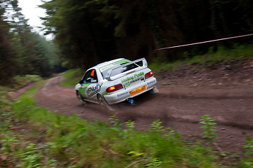 Image showing E. Mcnulty driving Subaru Impreza