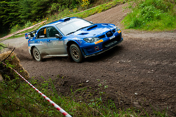 Image showing M. Cairns driving Subaru Impreza