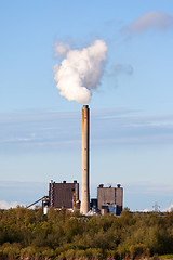 Image showing Smoking Chimney Power Plant