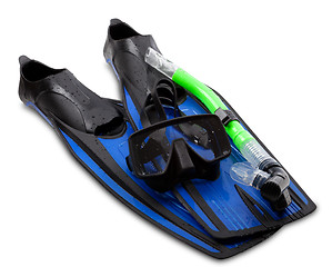 Image showing Mask, snorkel and flippers
