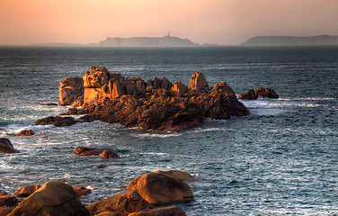 Image showing Sunset in Brittany