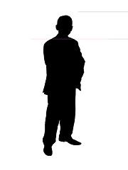 Image showing Silhouette of the businessman