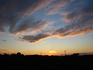 Image showing The landscape with heaven and sunset