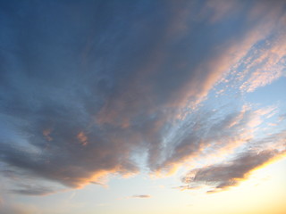 Image showing Evening landscape with clouds