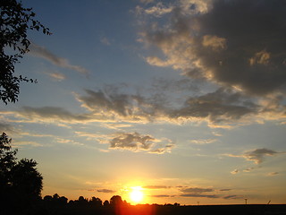 Image showing The landscape with heaven and sunset