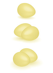 Image showing golden Easter eggs