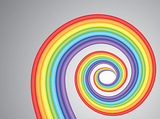 Image showing rainbow spiral
