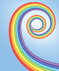 Image showing  background with spiral rainbow