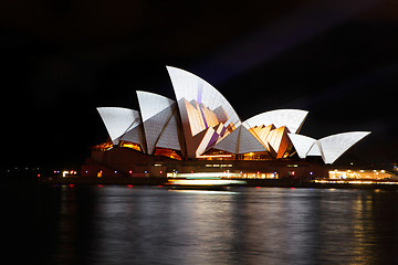 Image showing EDITORIAL Opera House Australia during Vivid Sydney Festival
