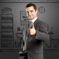 Image showing Business Man Shows Well Done