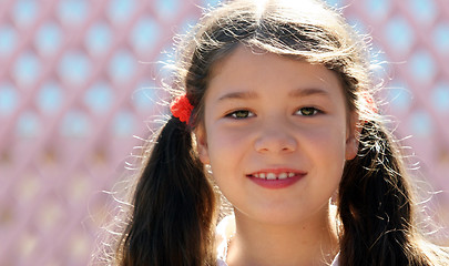 Image showing A little girl smiling