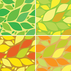 Image showing seamless pattern with leafs, autumn and summer background  