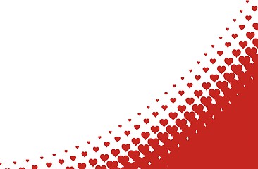 Image showing valentines heart halftone background in vector 