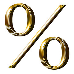 Image showing gold percent sign %