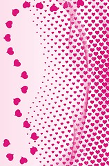 Image showing valentines heart halftone background in vector 