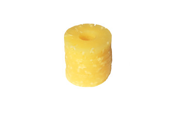 Image showing yellow canned pineapple rings, vegetarian food  